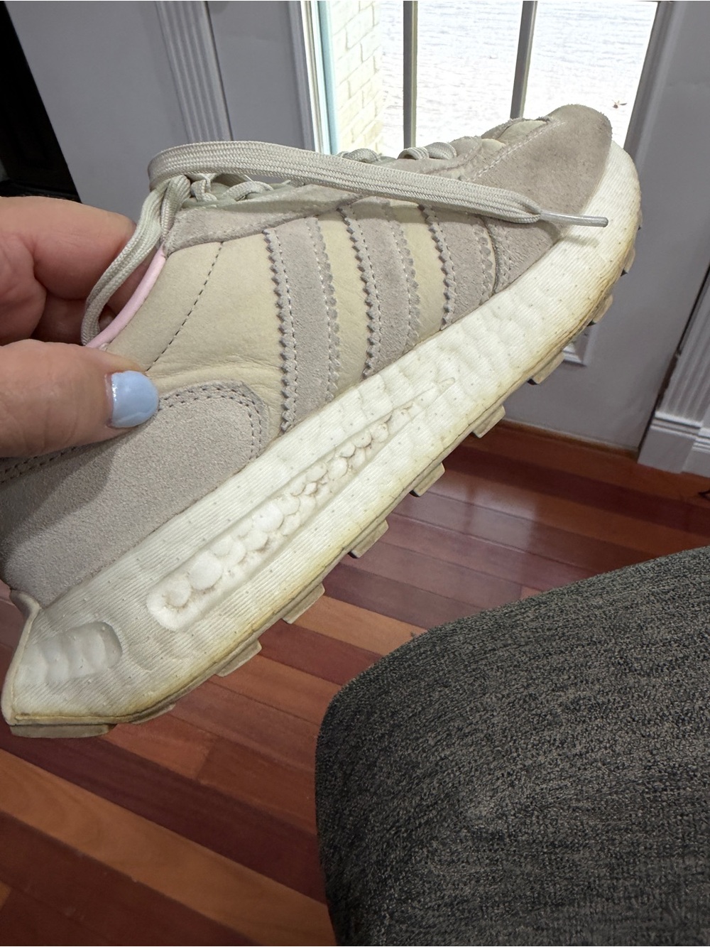 adidas Beige and Off-White Women's Casual Sneaker